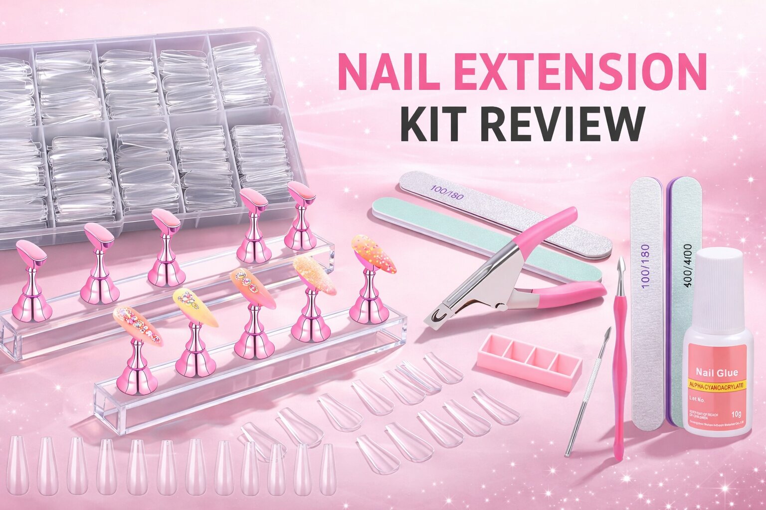 clear-coffin-nail-tips-kit-qinzave-review-2