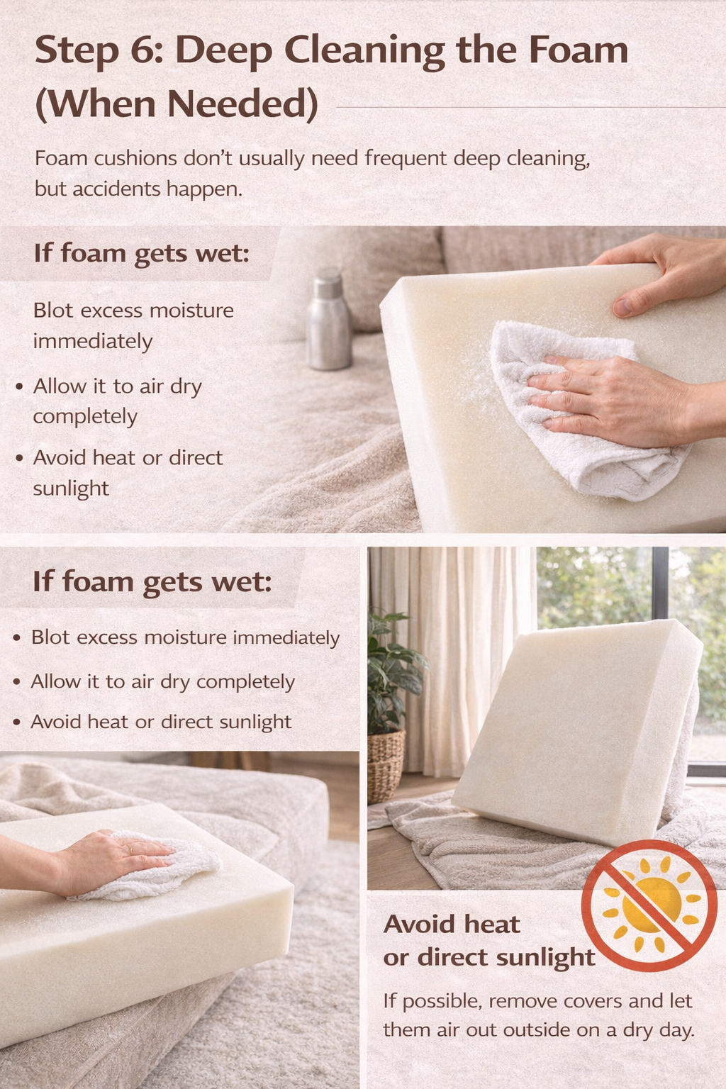 How to Clean a Boneless Couch Step 6